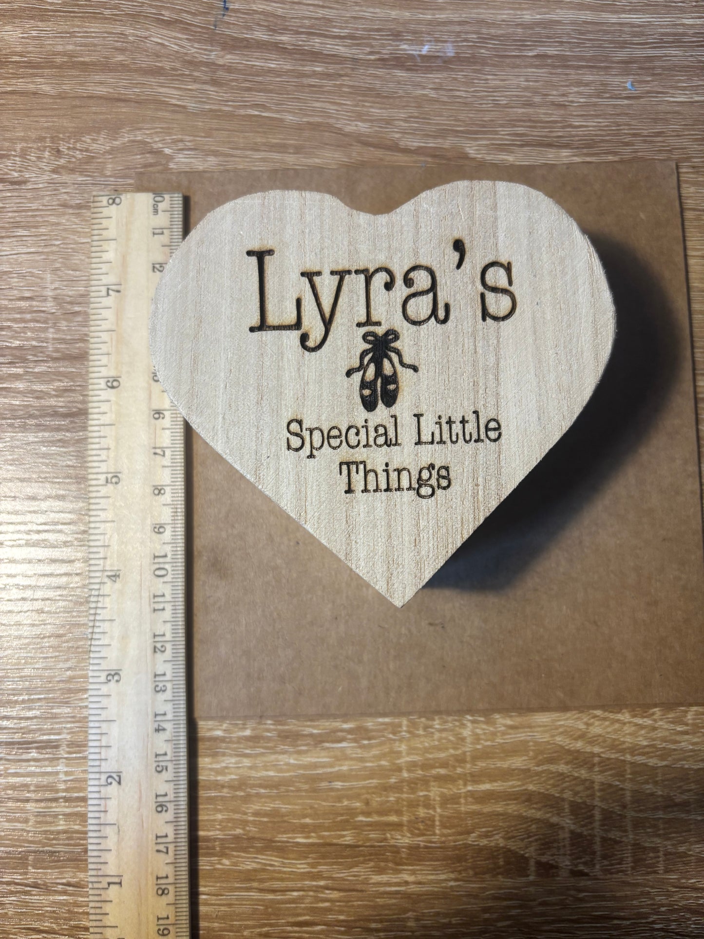 Personalised wooden HEART keepsake boxes