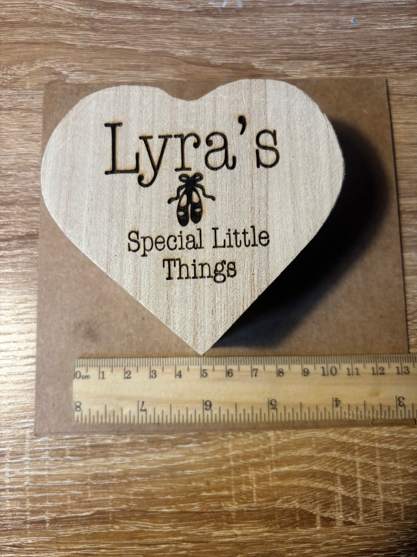 Personalised wooden HEART keepsake boxes